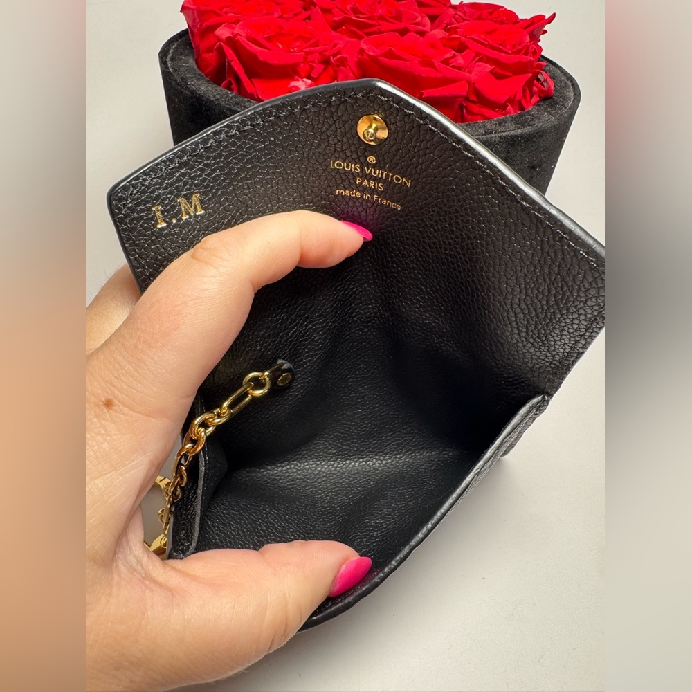 SOLD Louis Vuitton Black Key Pouch Wallet – Empreinte Noir Leather w/ Key Ring - Picture 2 of 14